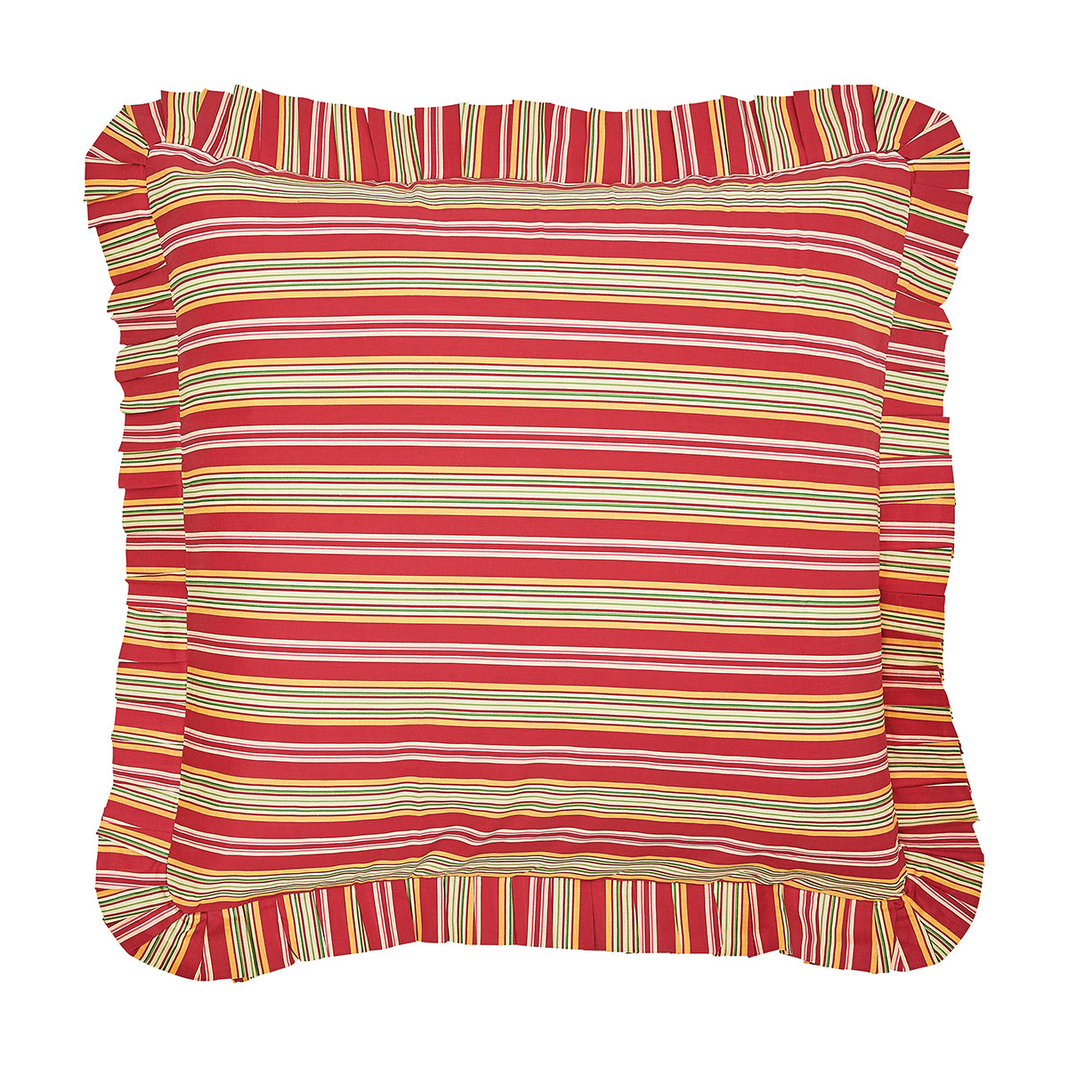 Red Multi Stripe Euro Sham