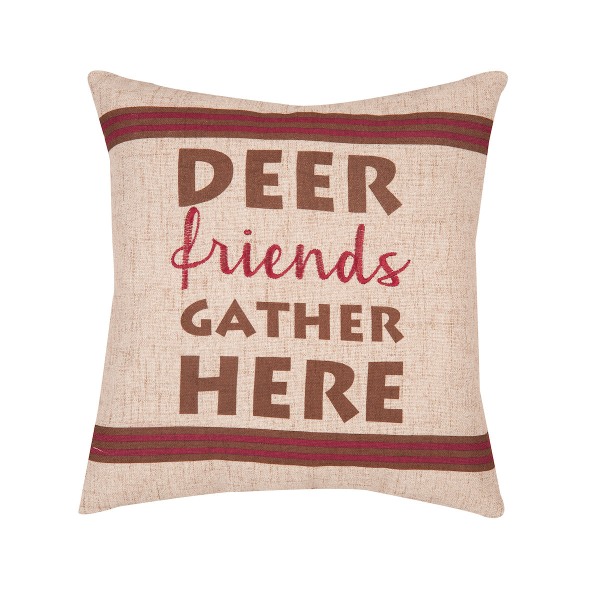 Deer Friends Gather Here Pillow