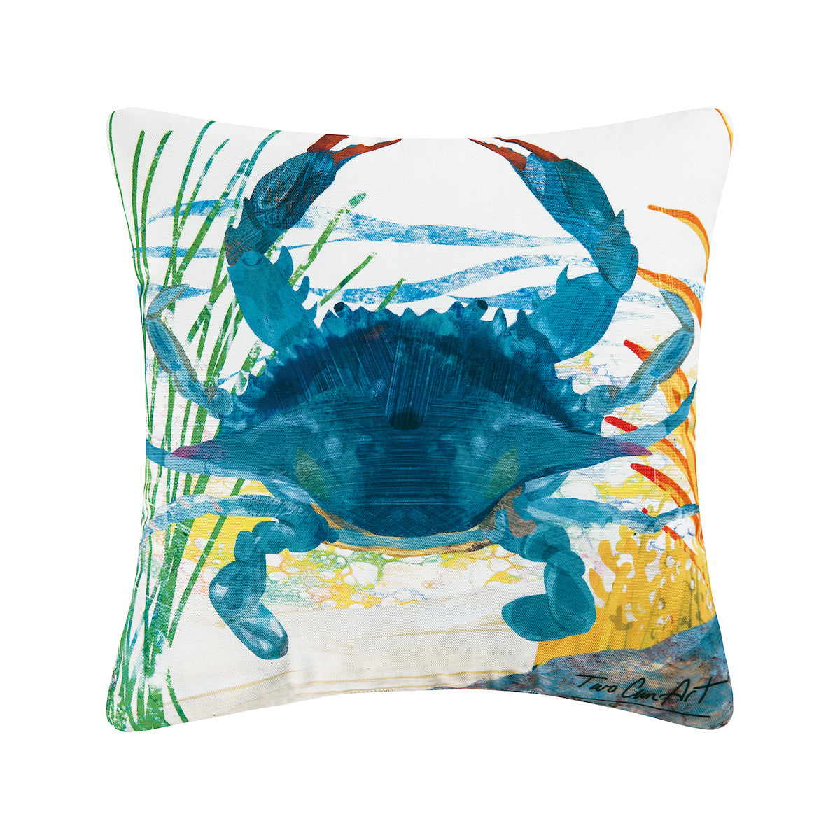 Blue Crab Indoor Outdoor Pillow