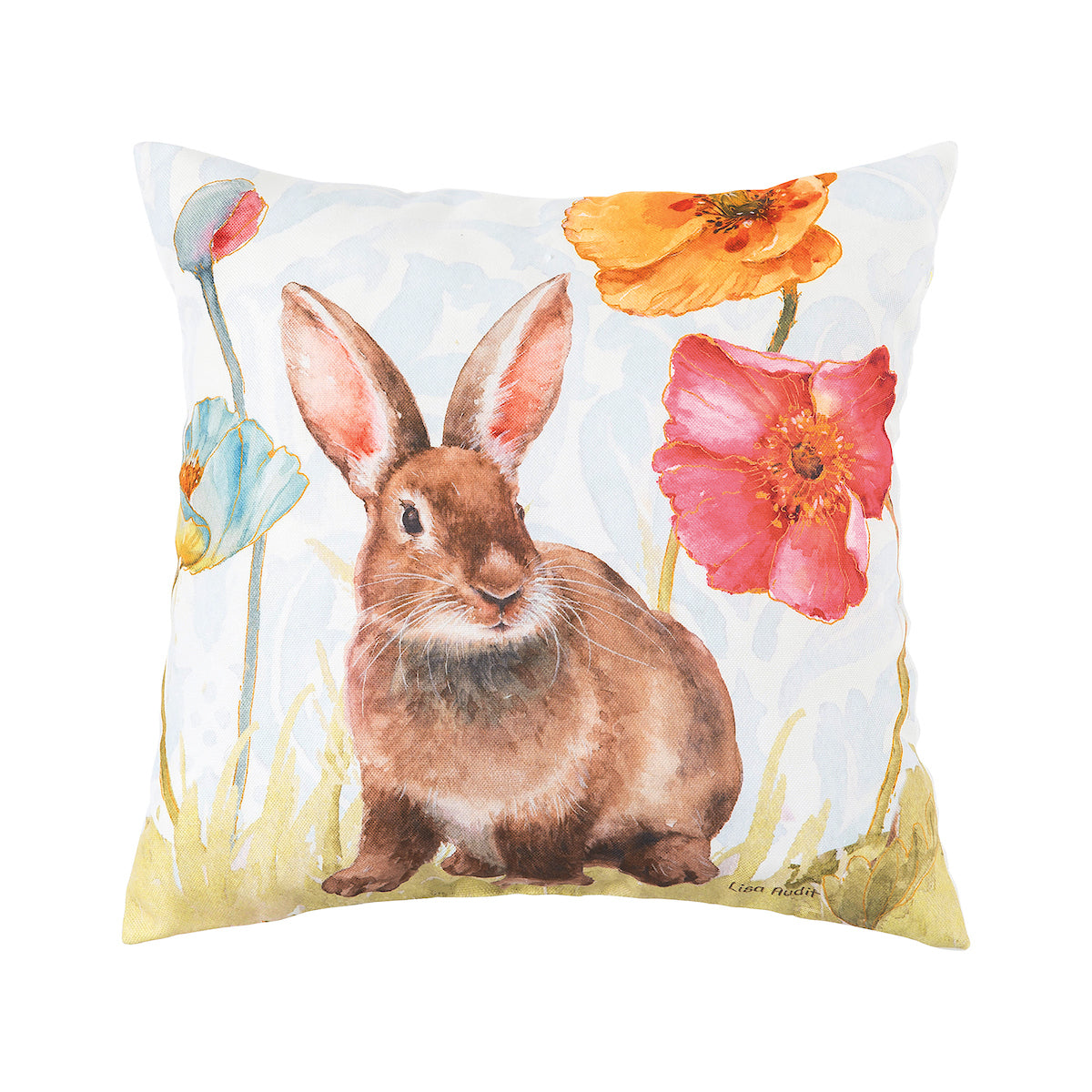 Sitting Bunny Indoor Outdoor Pillow