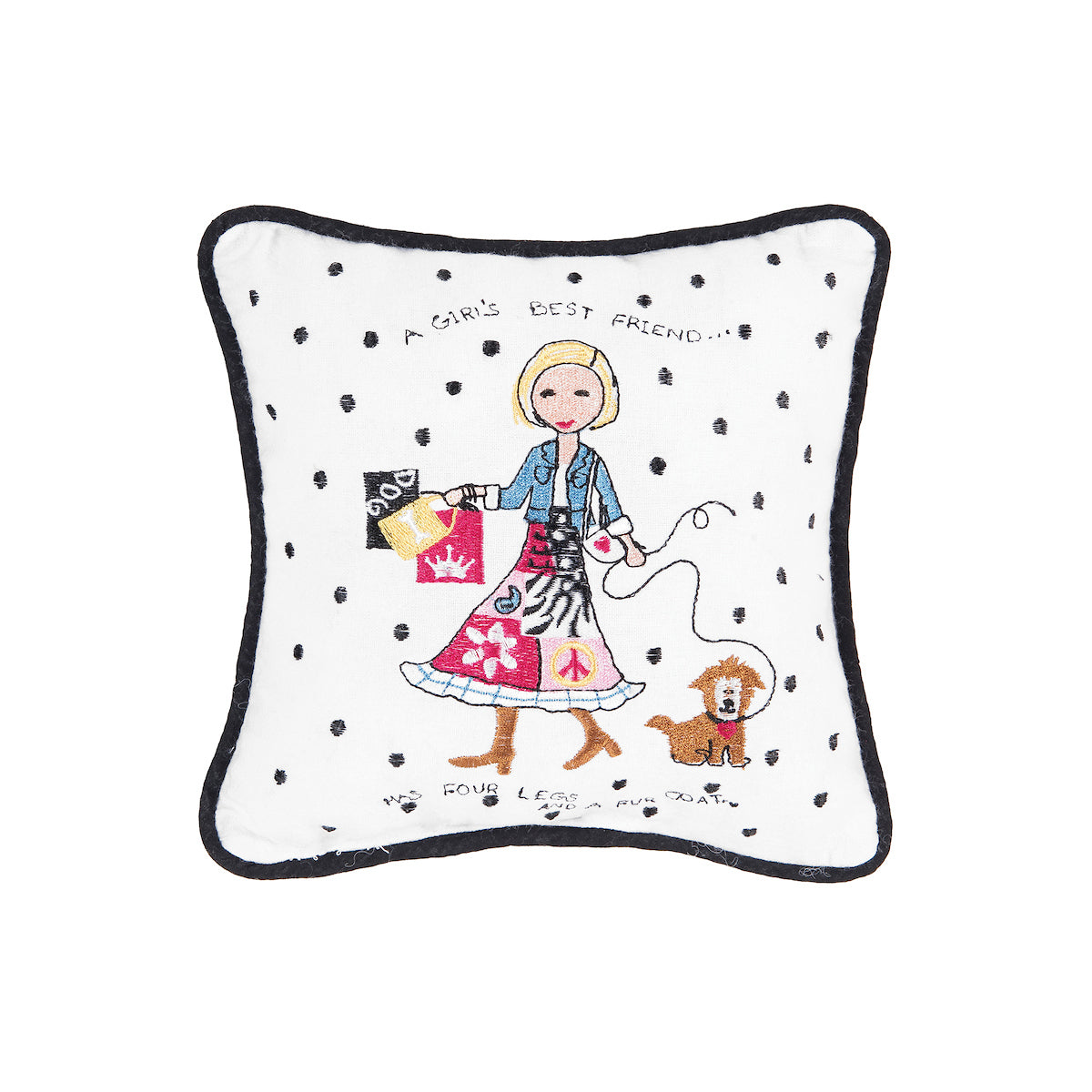 Peace, Love & Puppies Mini Pillow