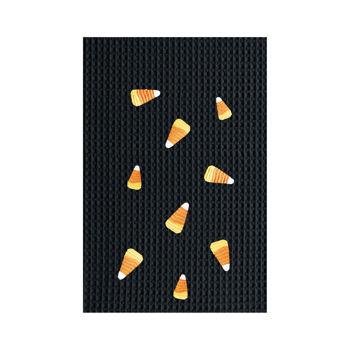 Candy Corn Waffle Weave Kitchen Towel