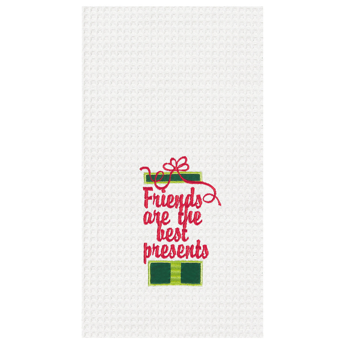 Friends Are Best Present Waffle Weave Kitchen Towel