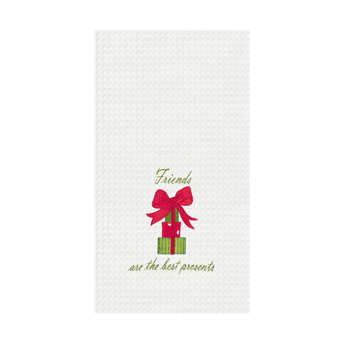 Friends Are Best Present Waffle Weave Kitchen Towel