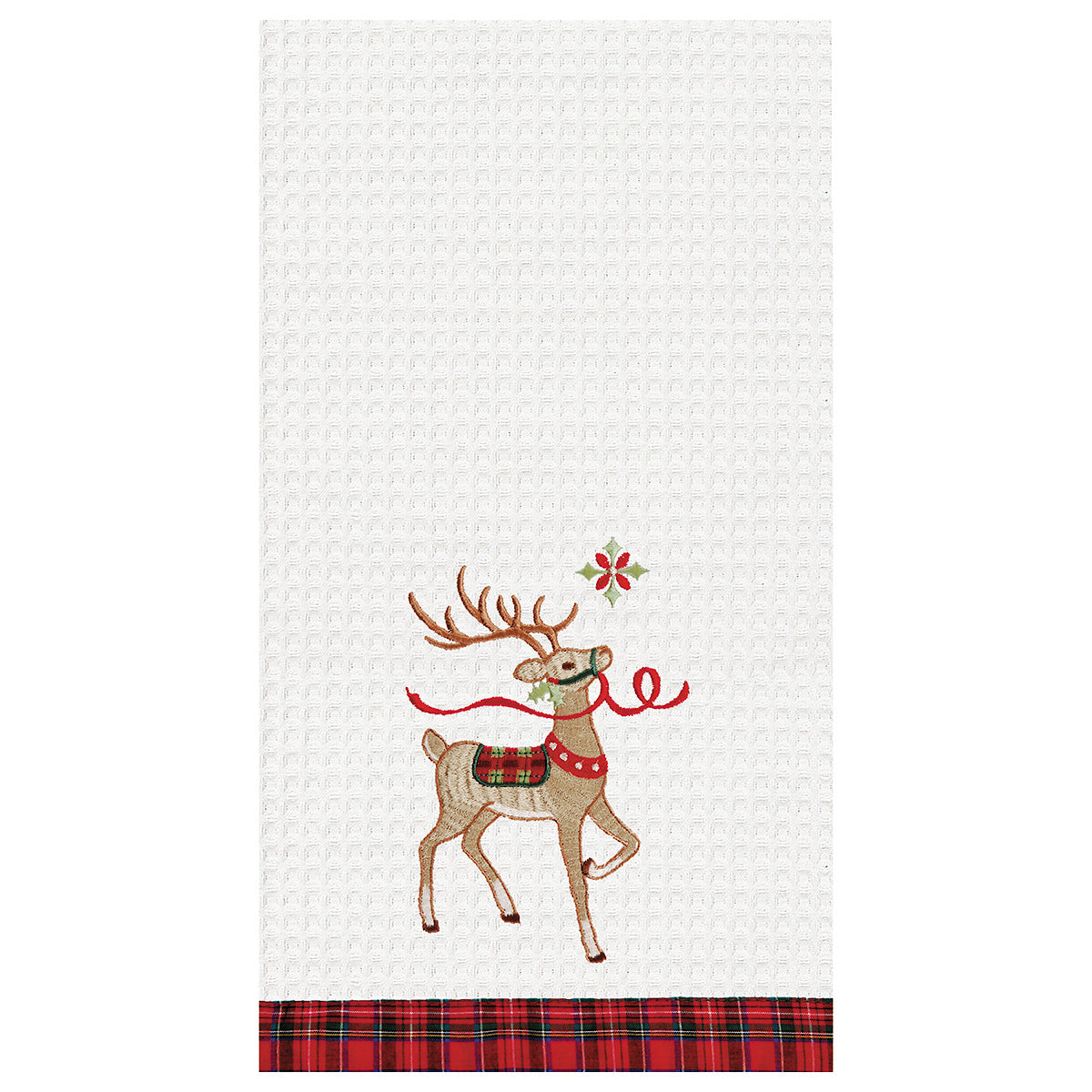 Reindeer Wonderland Waffle Weave Kitchen Towel