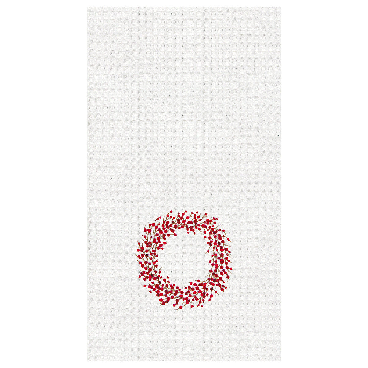 Berry Wreath Waffle Weave Kitchen Towel