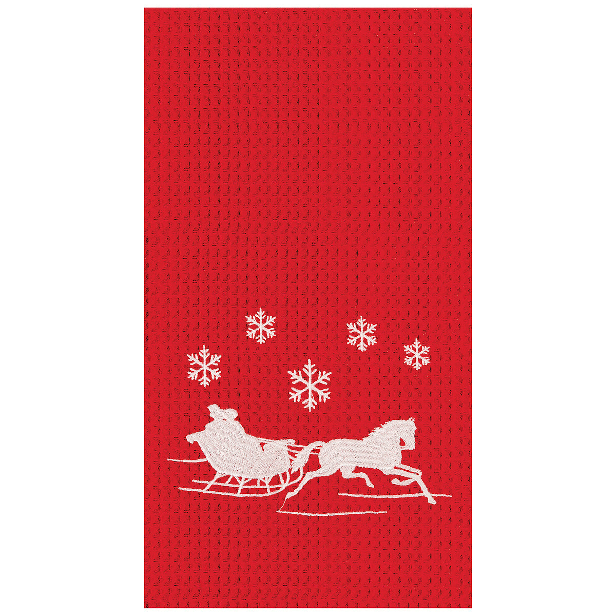 Sleigh Ride 2 Waffle Weave Kitchen Towel