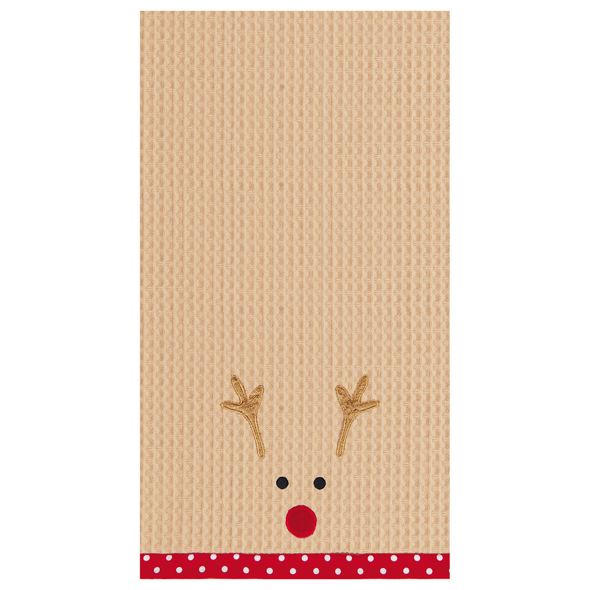 Reindeer Waffle Weave Kitchen Towel