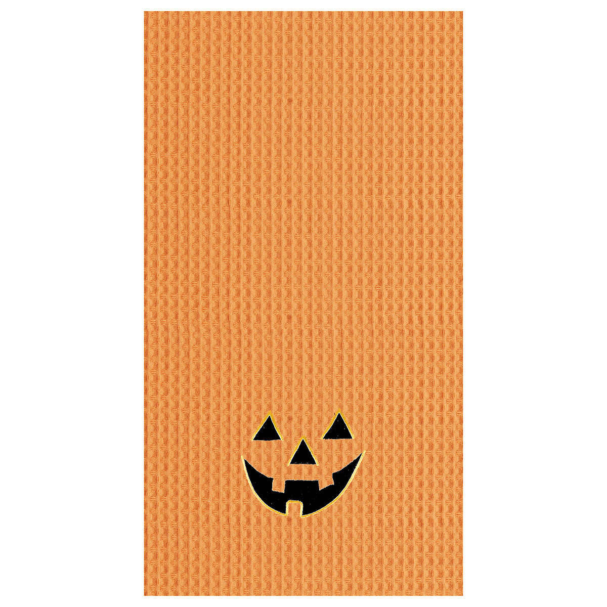 Jack-o-Lantern Waffle Weave Kitchen Towel