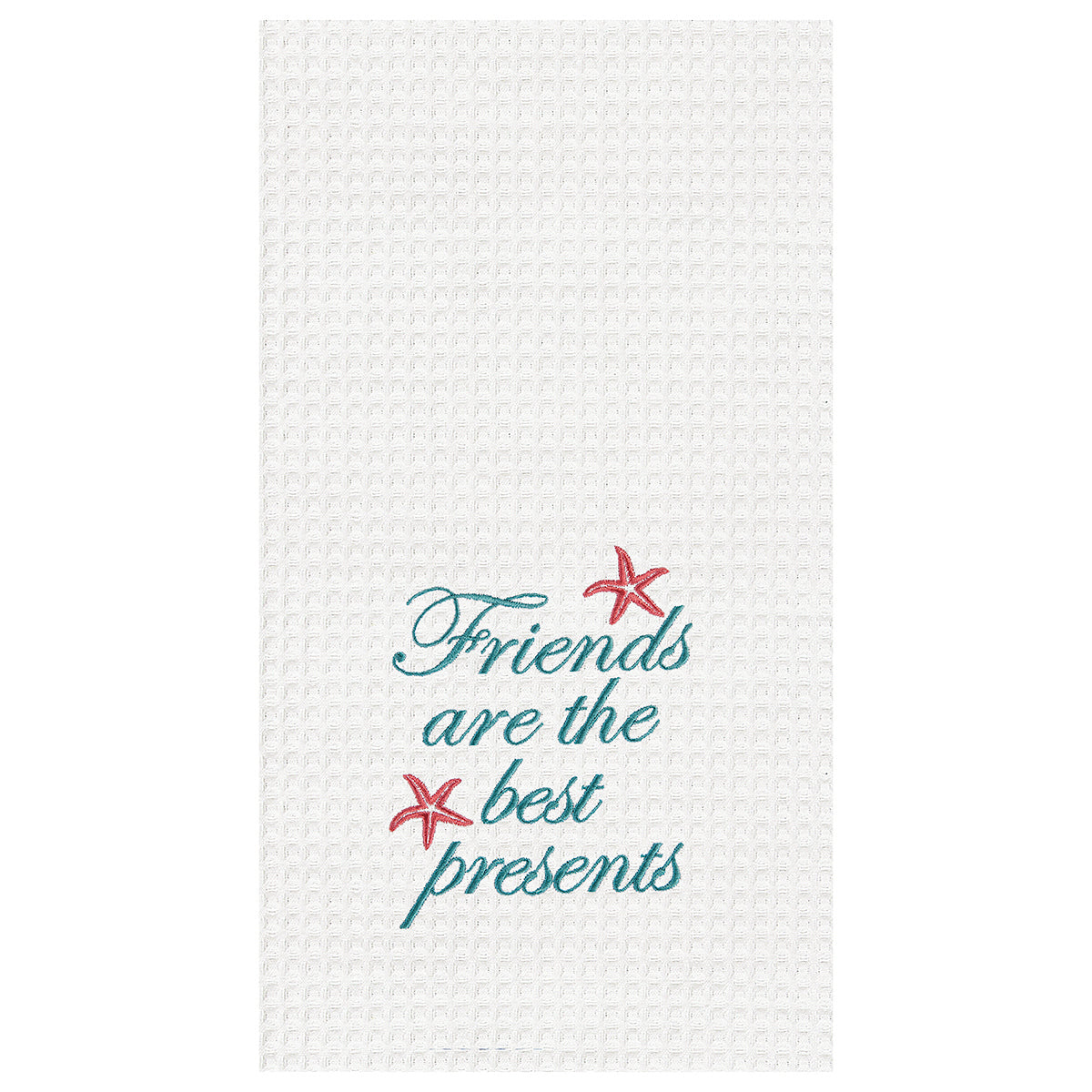 Friends Are Best Present Waffle Weave Kitchen Towel