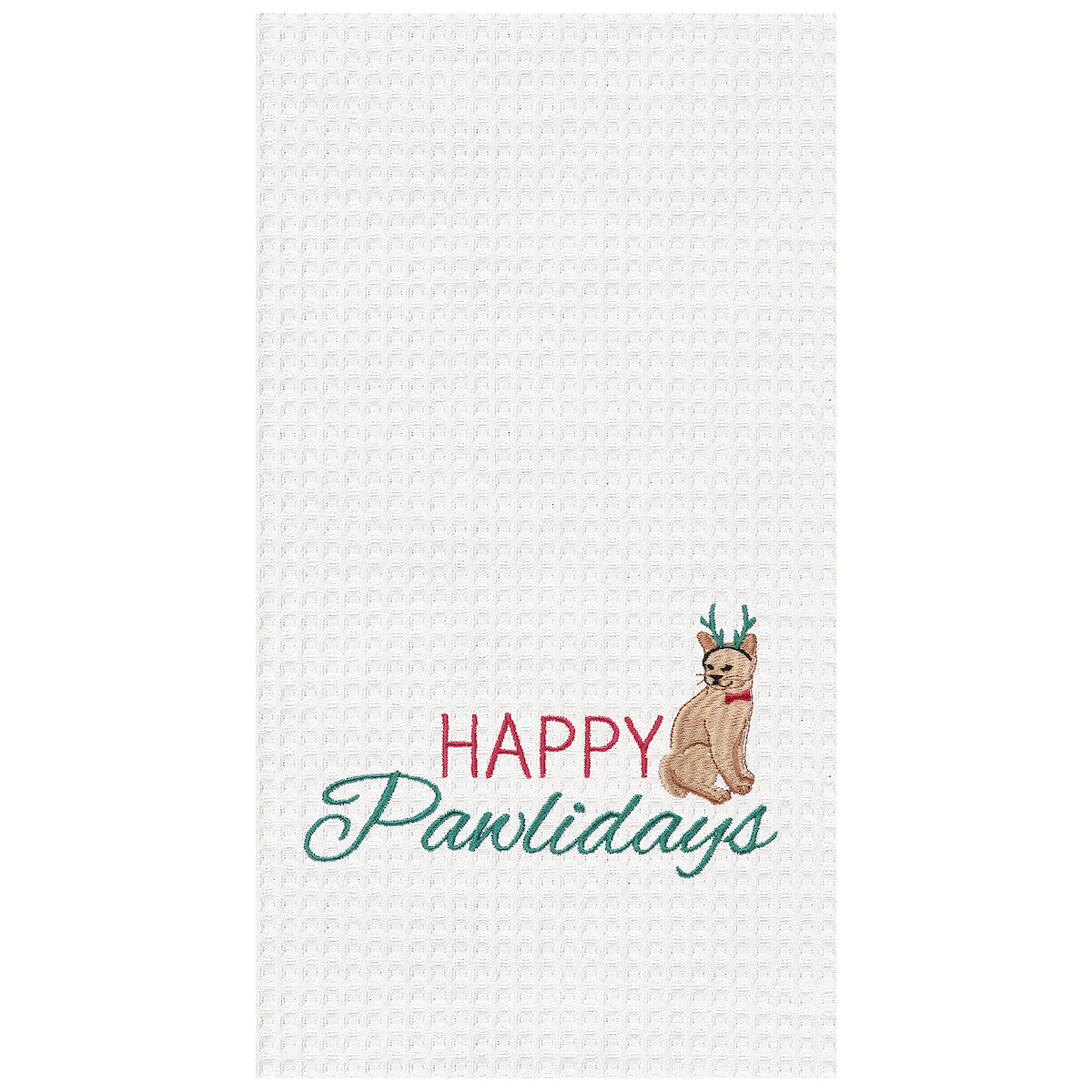 Happy Pawlidays Cat Kitchen Towel