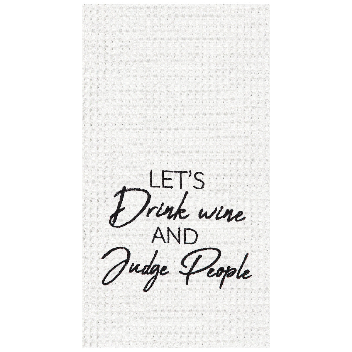 Judge People Waffle Weave Kitchen Towel