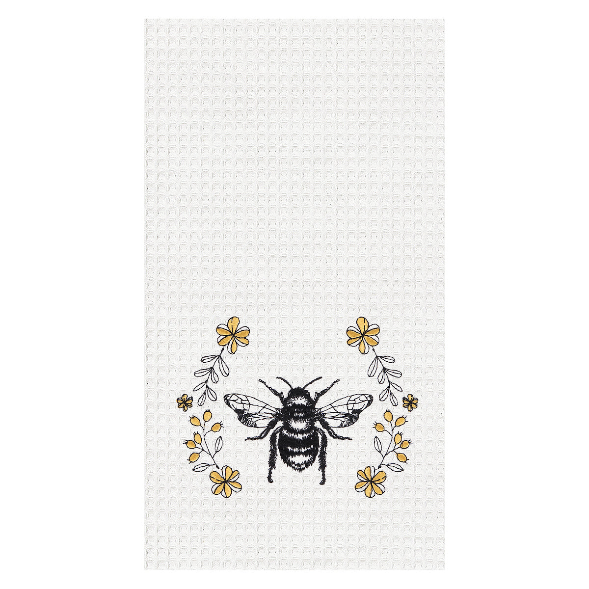 Queen Bee Waffle Weave Kitchen Towel