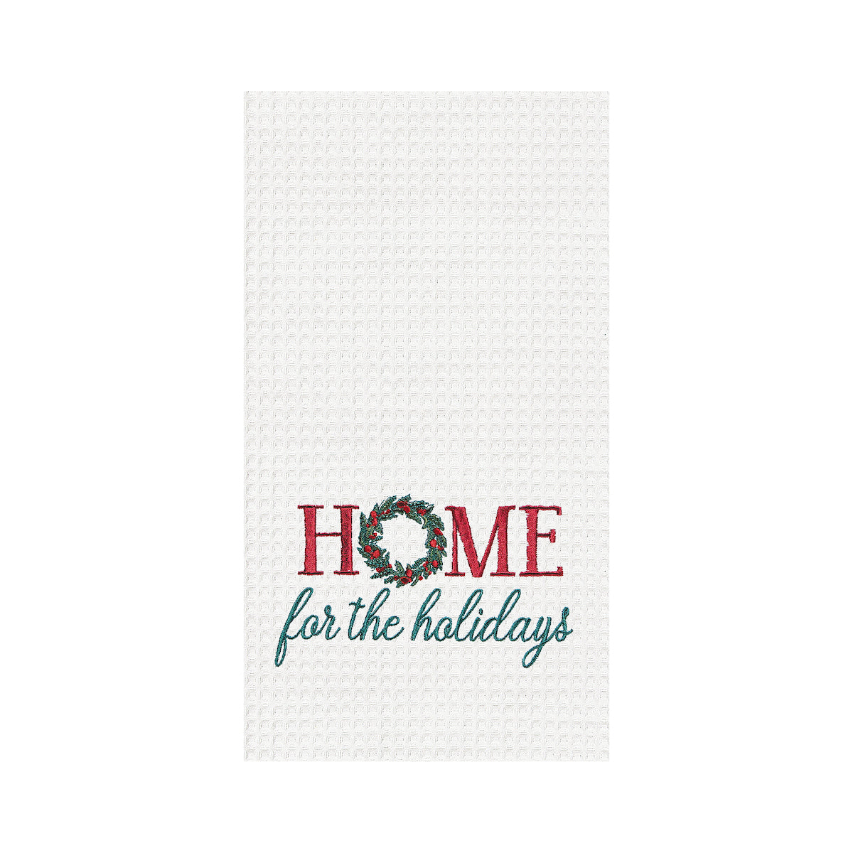 Home For Holidays Waffle Weave Kitchen Towel