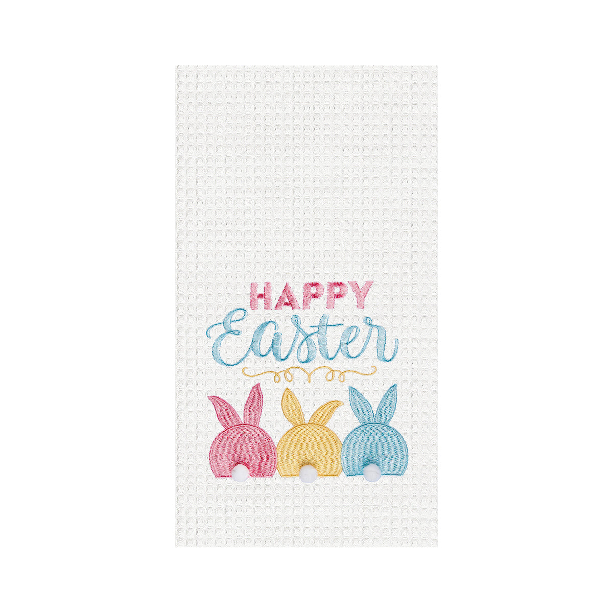 Bunny Bum Waffle Weave Kitchen Towel
