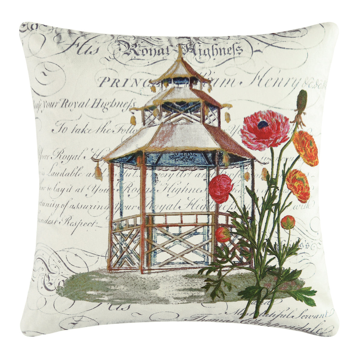 Garden Folly Pagoda Pillow