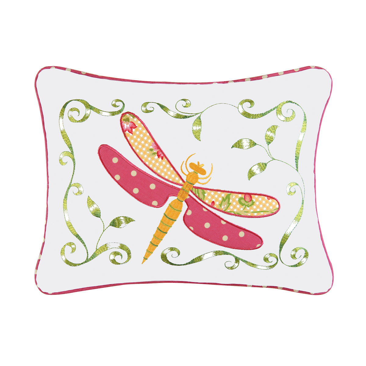 Pink Dragonfly Pillow