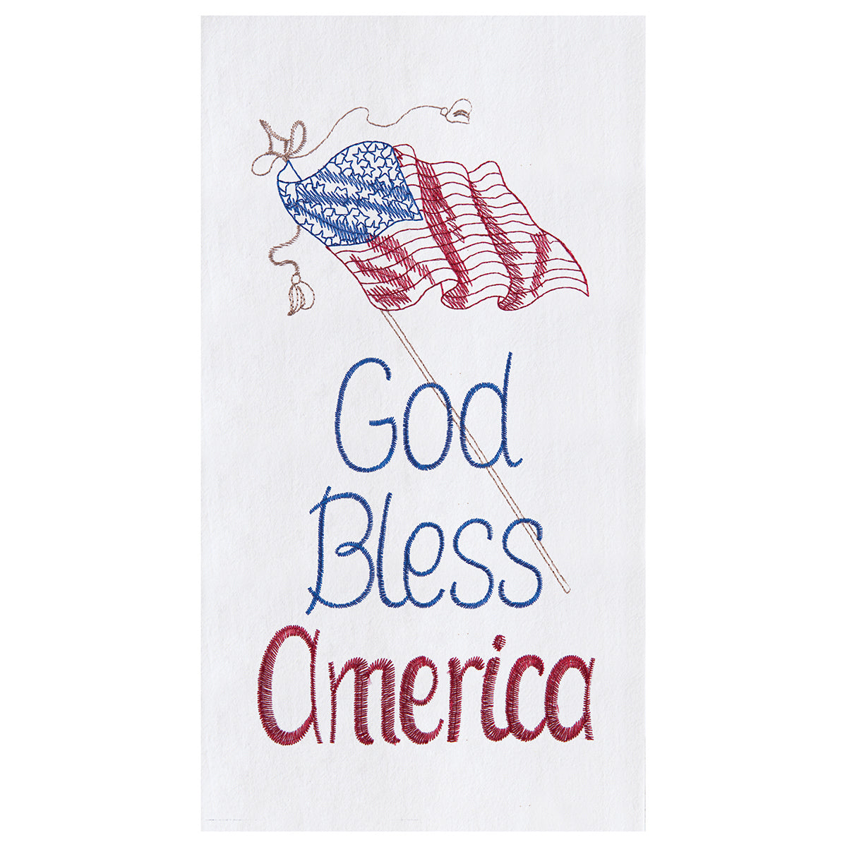 God Bless America Flour Sack Kitchen Towel