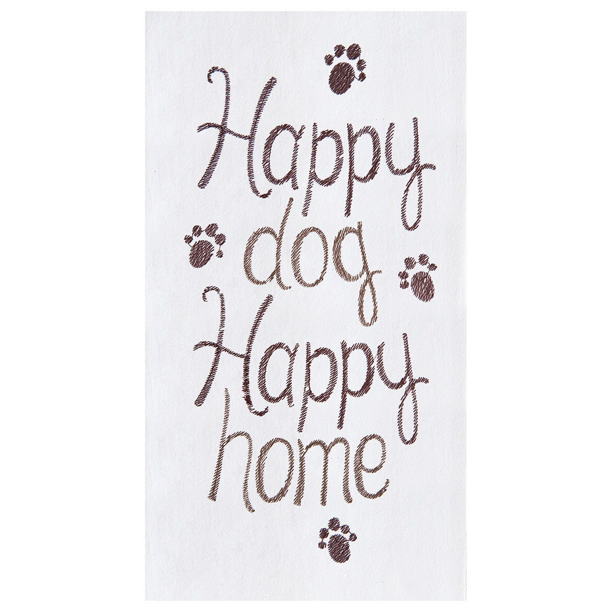 Happy Dog Flour Sack Kitchen Towel