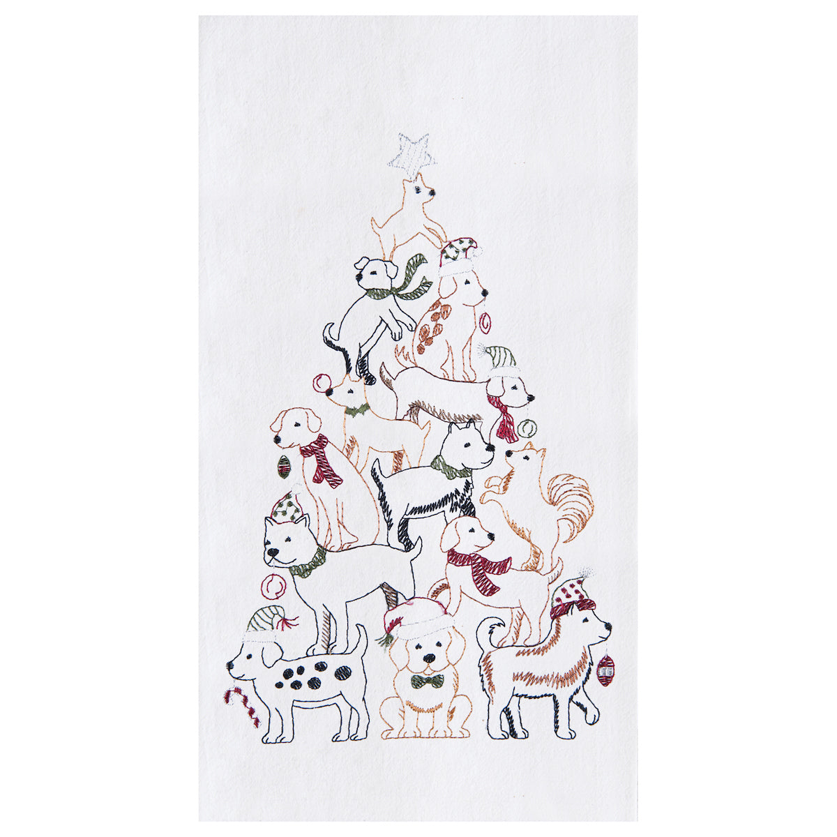 Puppy Tree Flour Sack Kitchen Towel