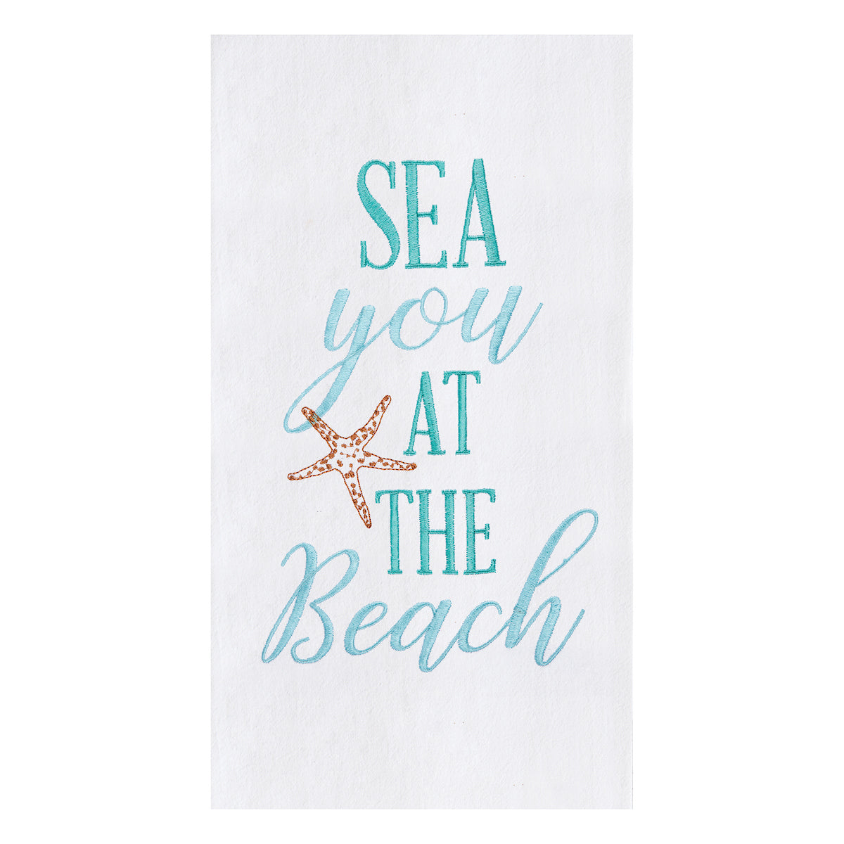 At The Beach Flour Sack Kitchen Towel