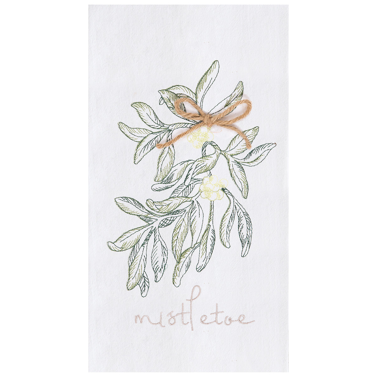 Winter Mistletoe Flour Sack Kitchen Towel