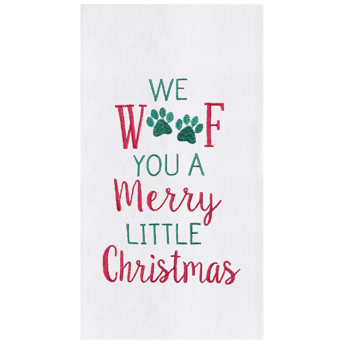 Merry Woofmas Flour Sack Kitchen Towel