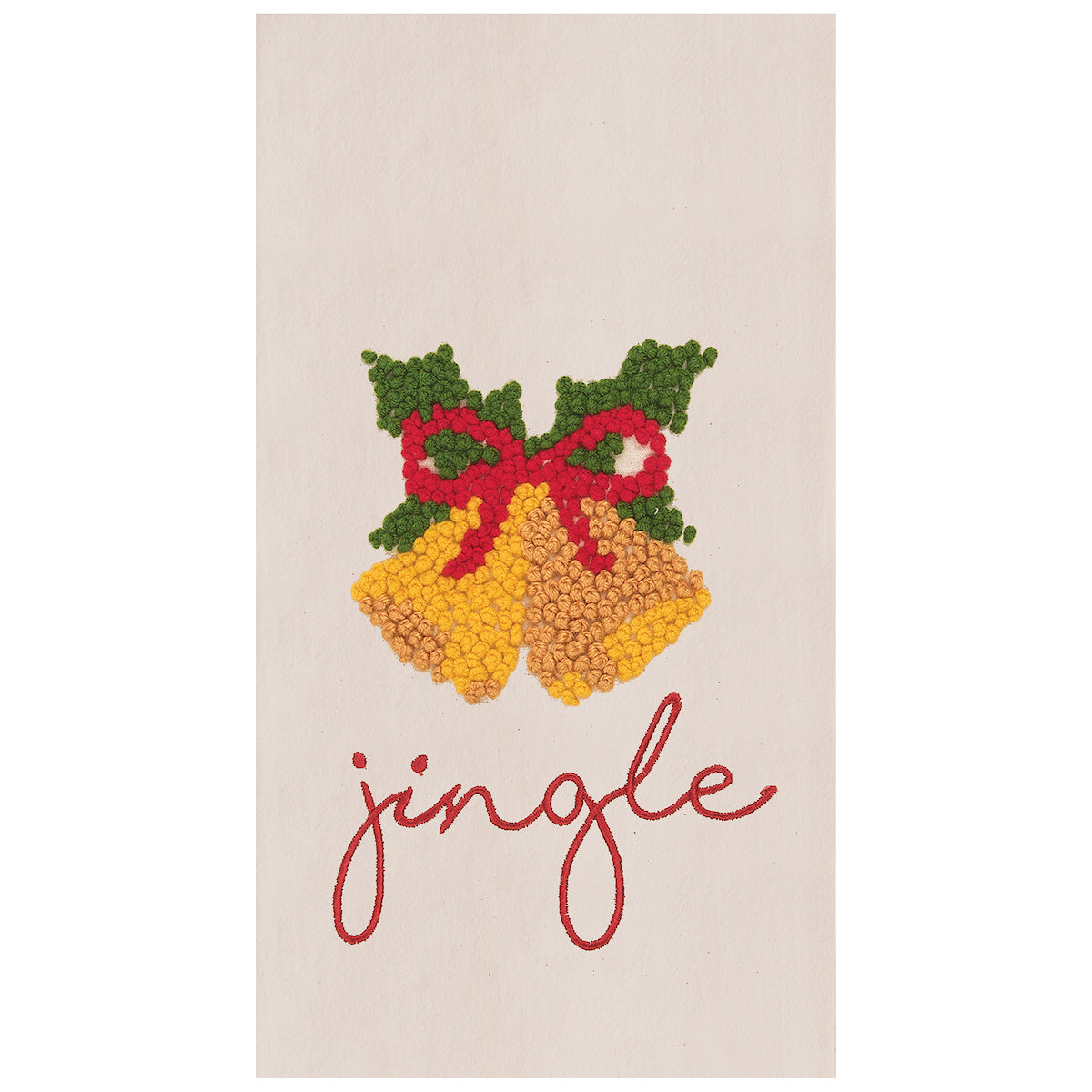 Jingle Bells & Bow Flour Sack Kitchen Towel