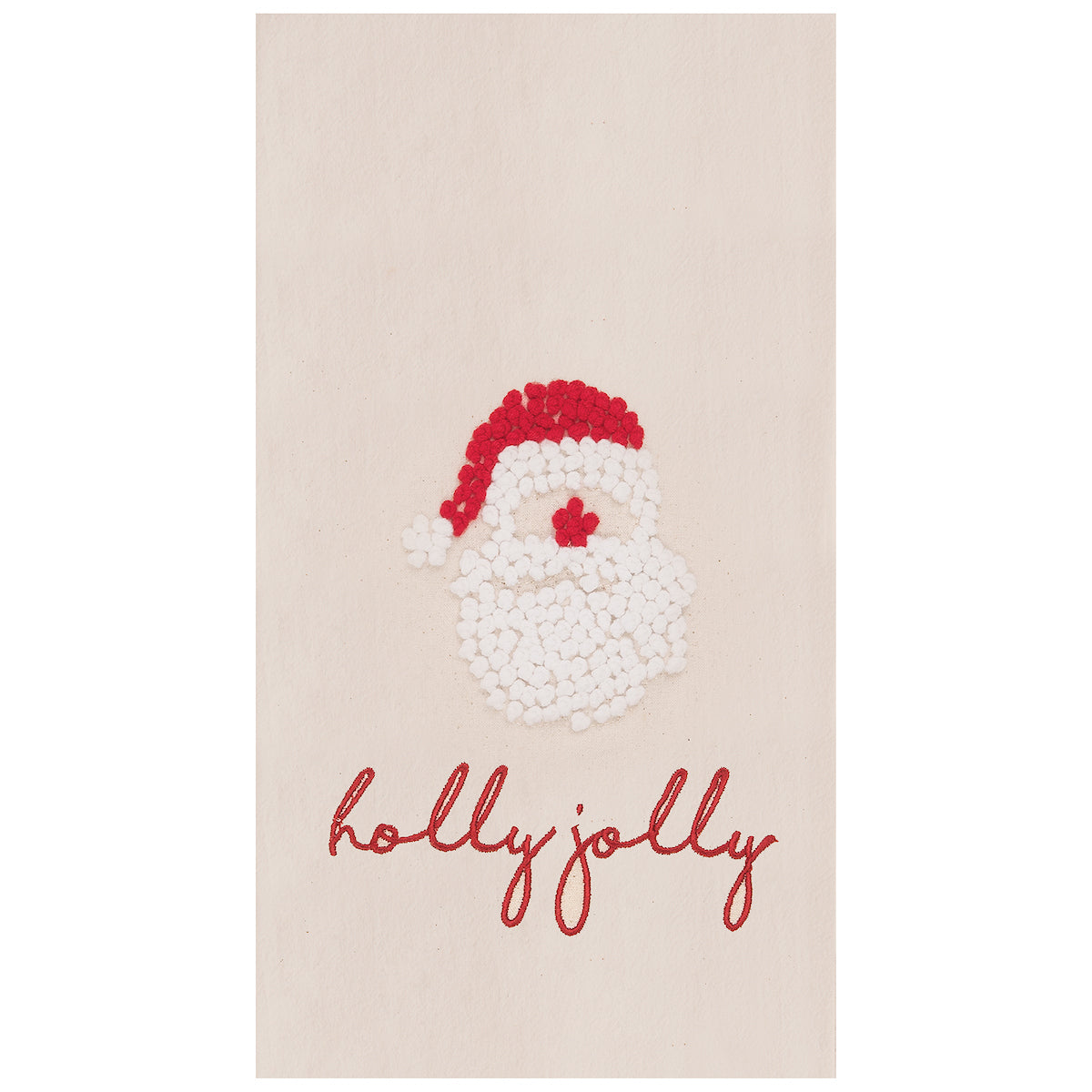 Holly Jolly Santa Flour Sack Kitchen Towel