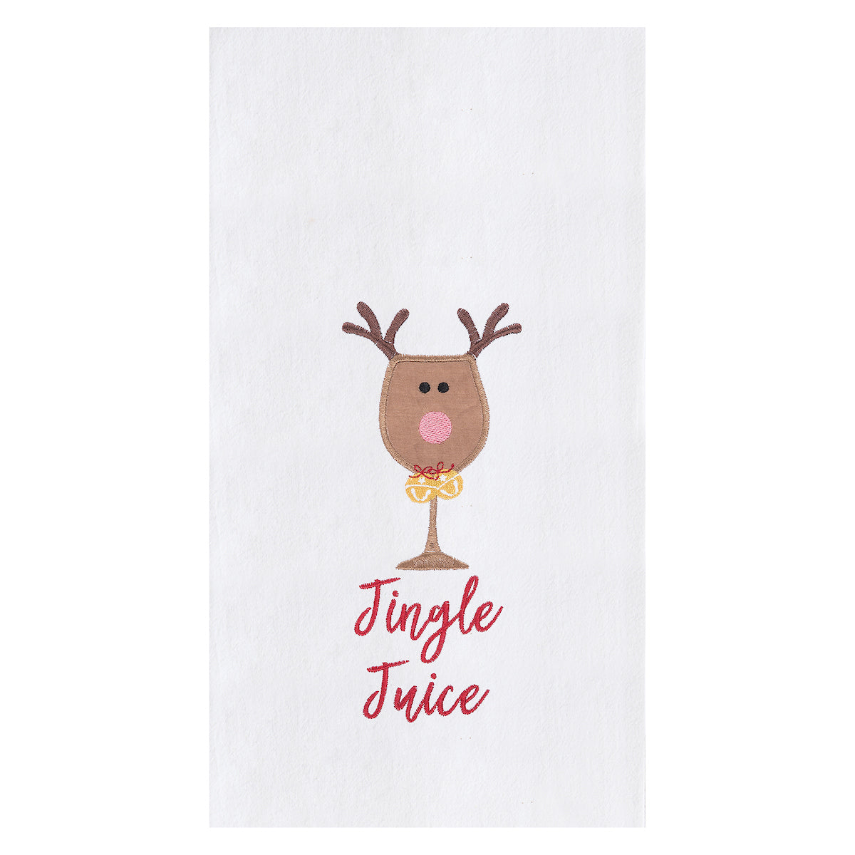Jingle Juice Applique & Embroidered Kitchen Towel
