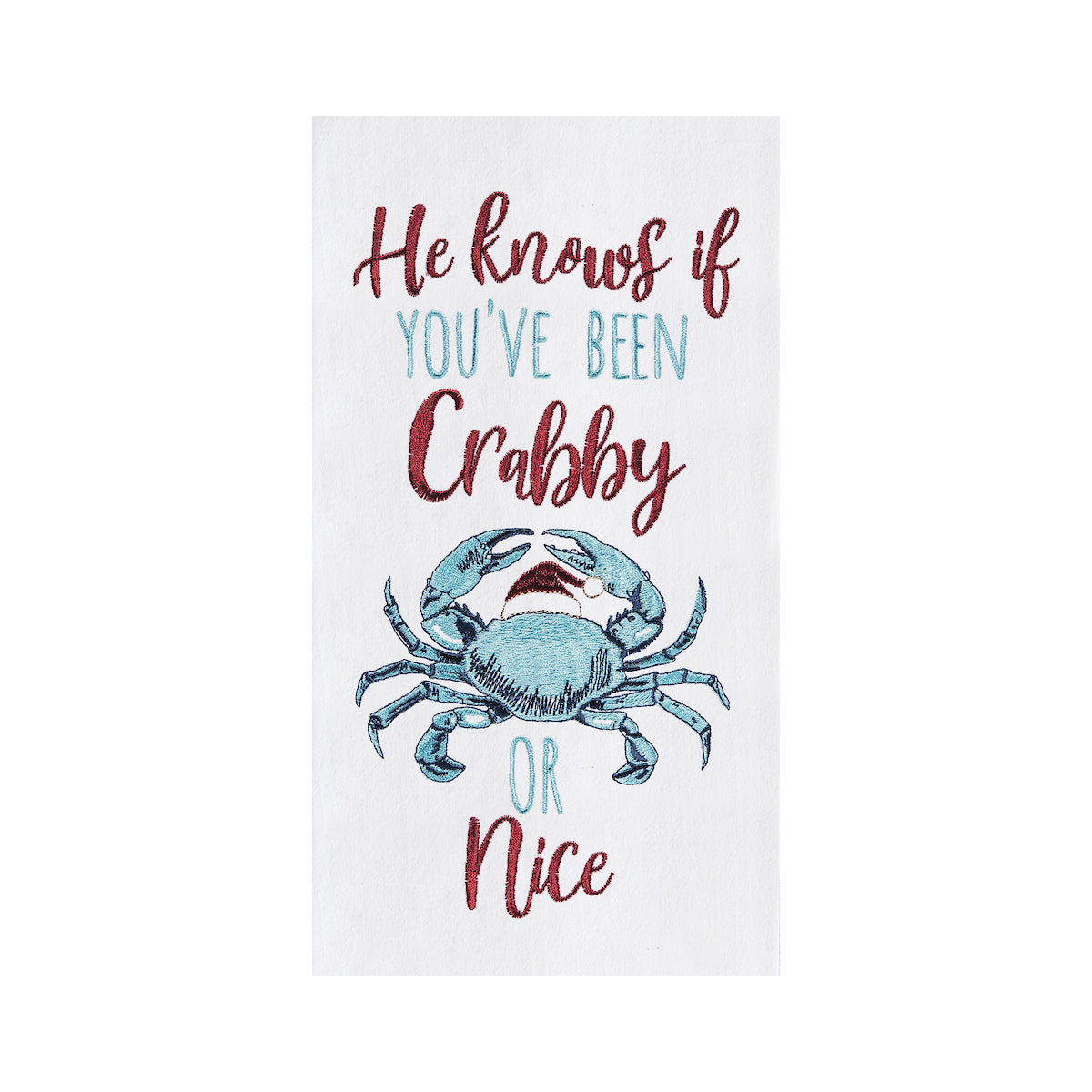 Crabby Or Nice Flour Sack Kitchen Towel