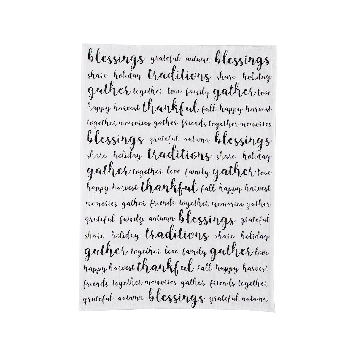 Harvest Script Kitchen Towel