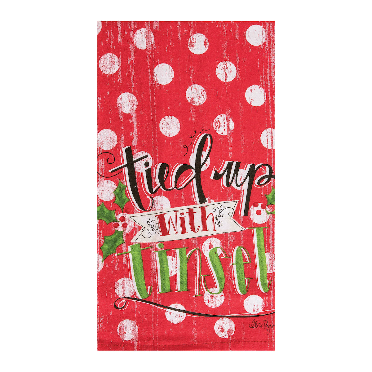 Tied Up with Tinsel Kitchen Towel