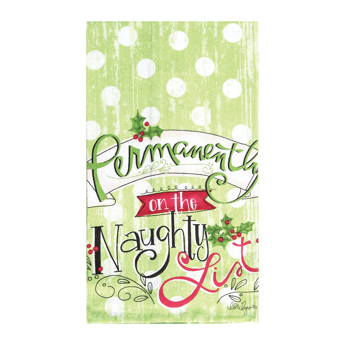 On The Naughty List Kitchen Towel