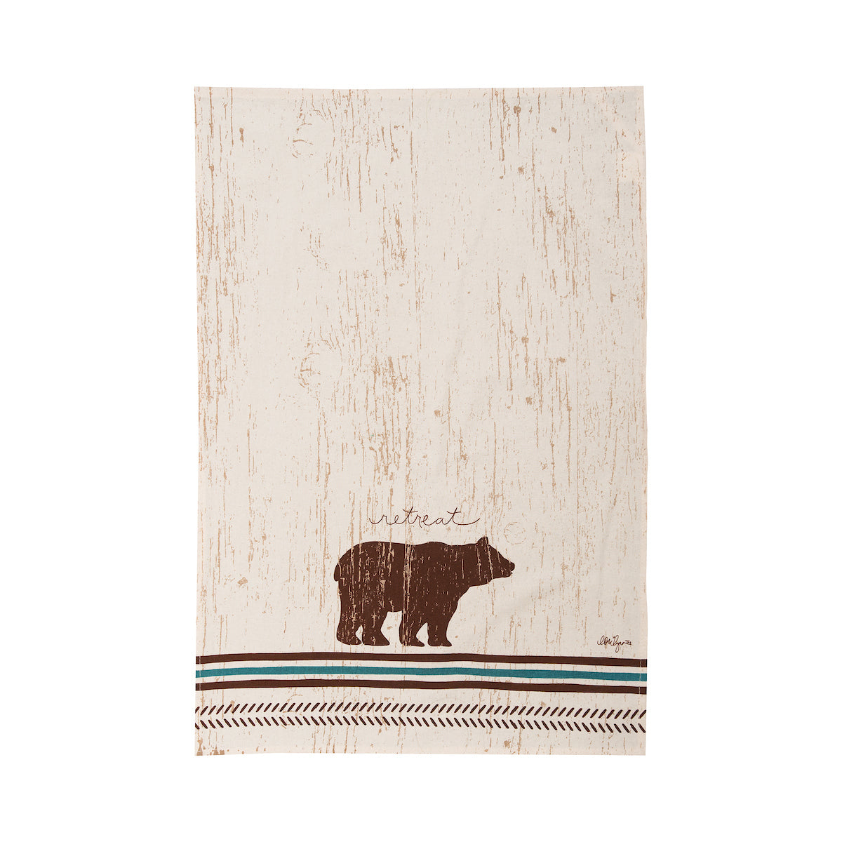 Striped Arrow Bear Kitchen Towel