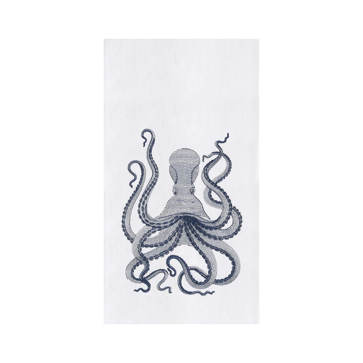 Blue Octopus Flour Sack Kitchen Towel