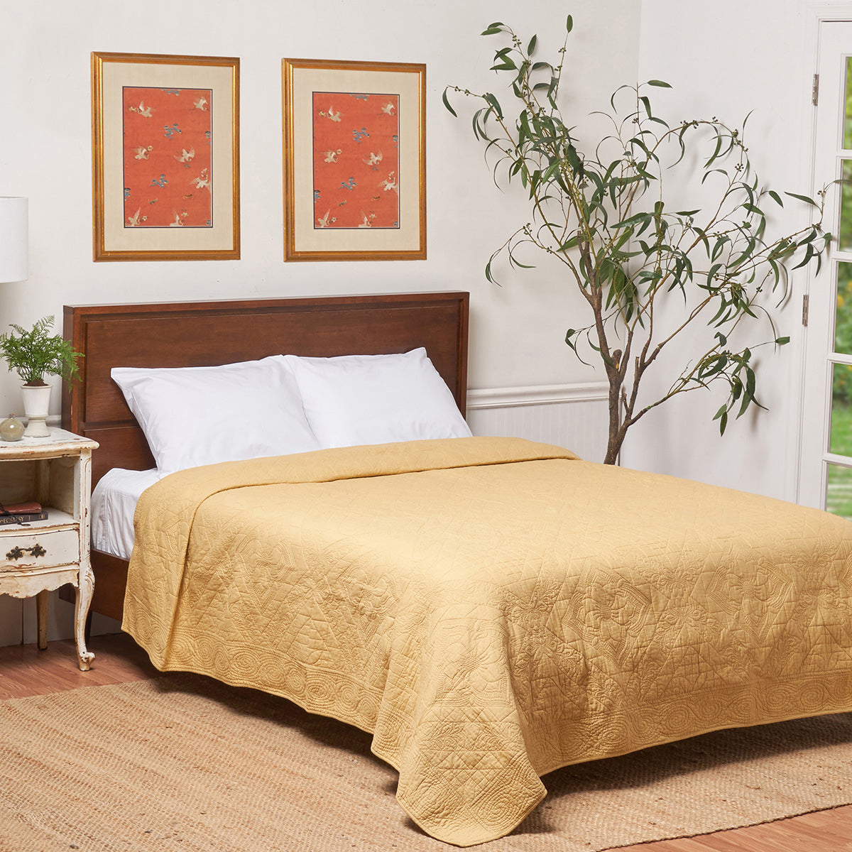 Asheville Cornsilk Full Queen Quilt