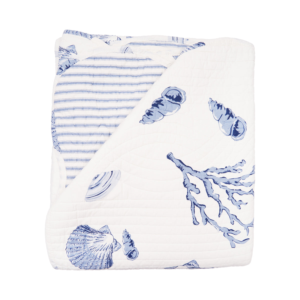 Marine Seashells Twin Quilt