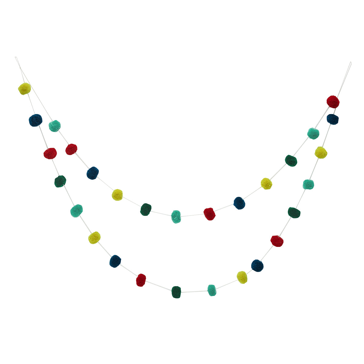 multi color pompom garland