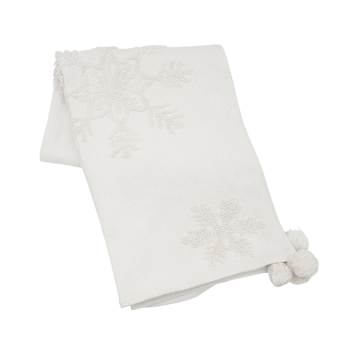 white snowflake throw