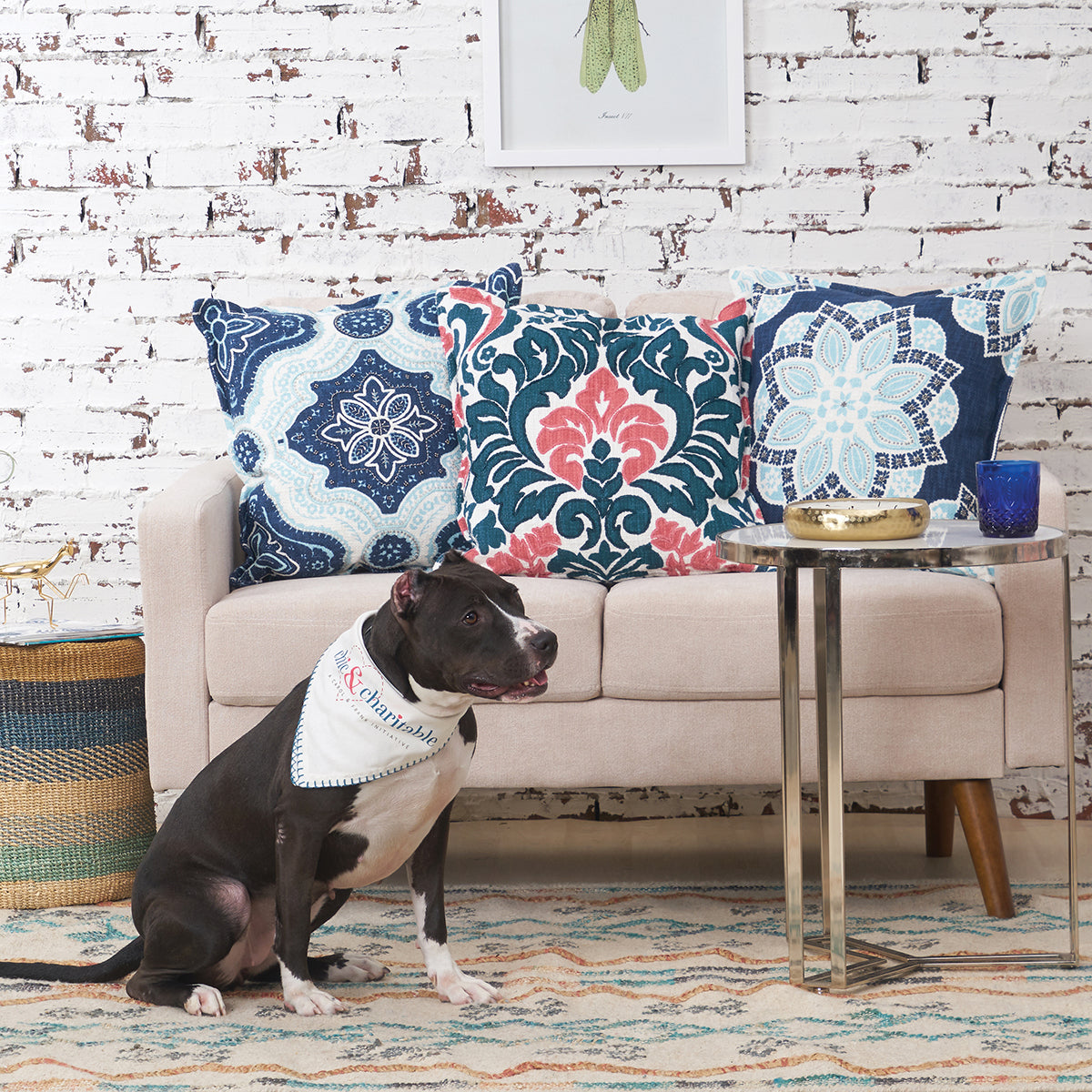 william indigo and surf pillow