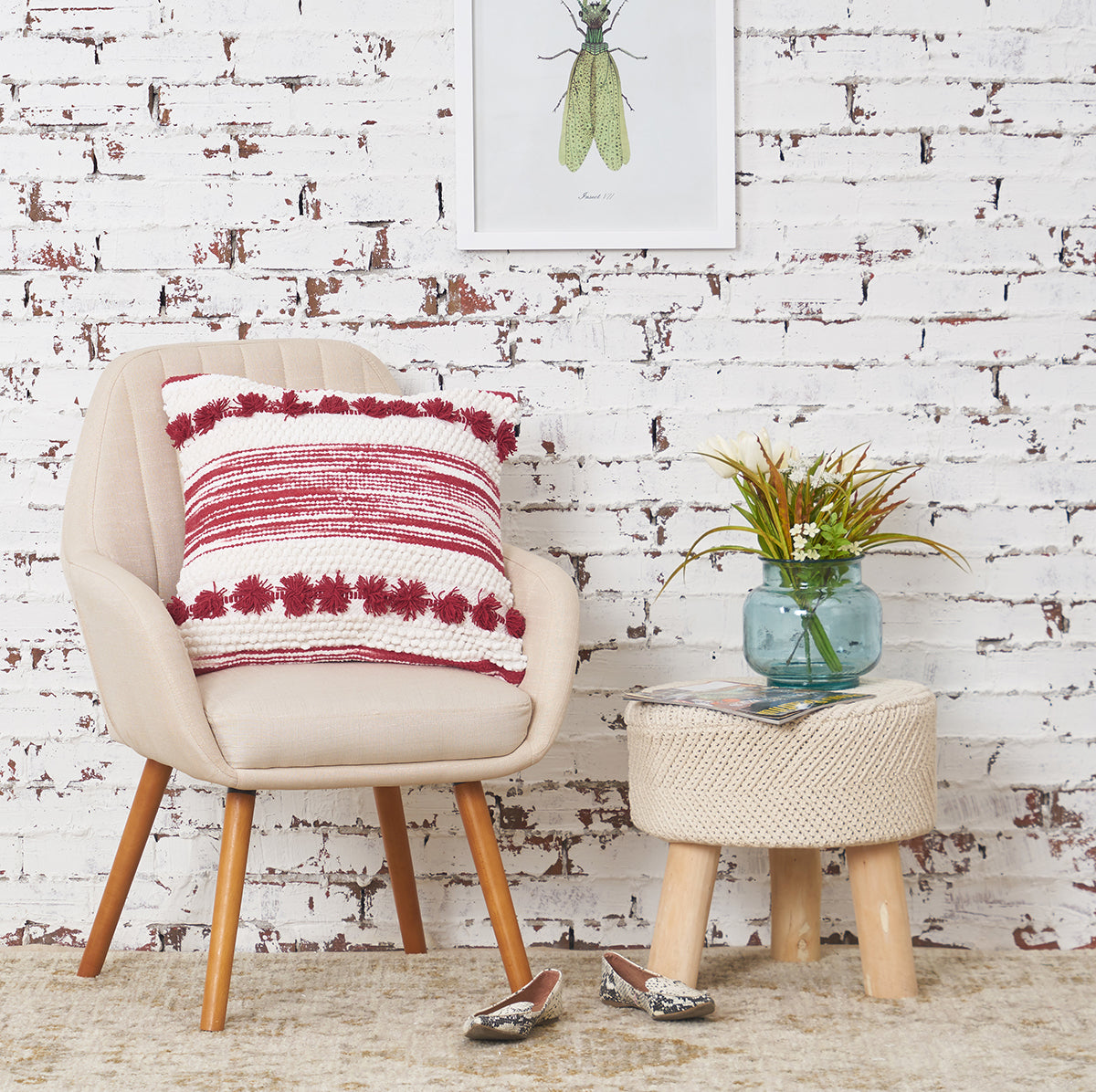 oriana ruby holiday pillow
