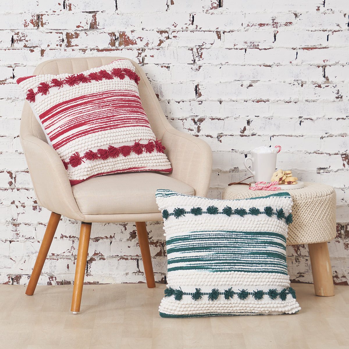 oriana ruby holiday pillow