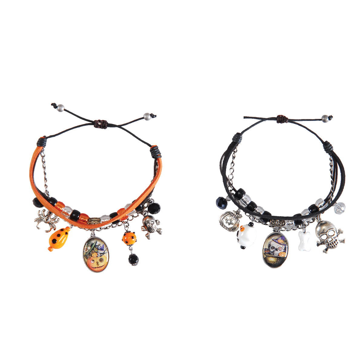 Leather Loop Charm Bracelet, Asst. of 2