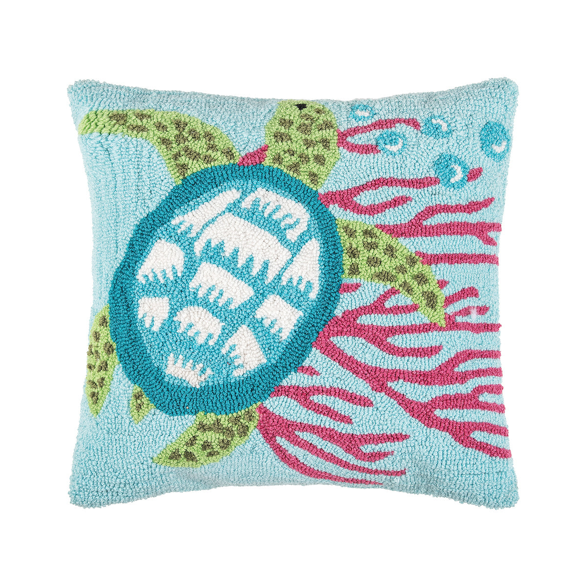 Coral & Turtle Pillow
