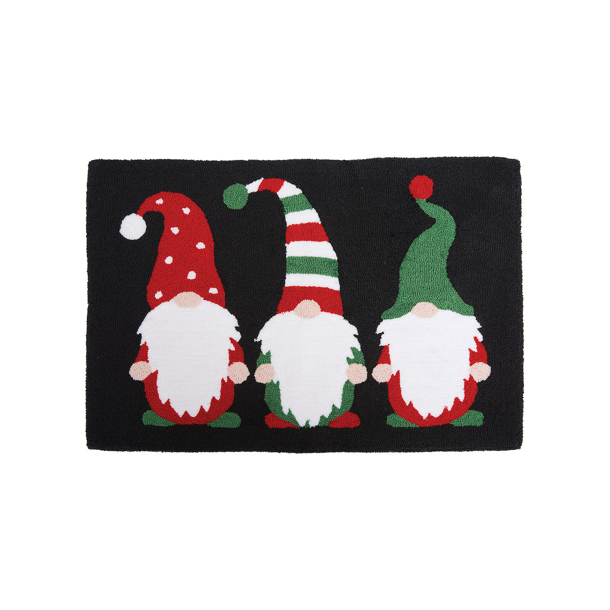 Gnome Trio Hooked Rug