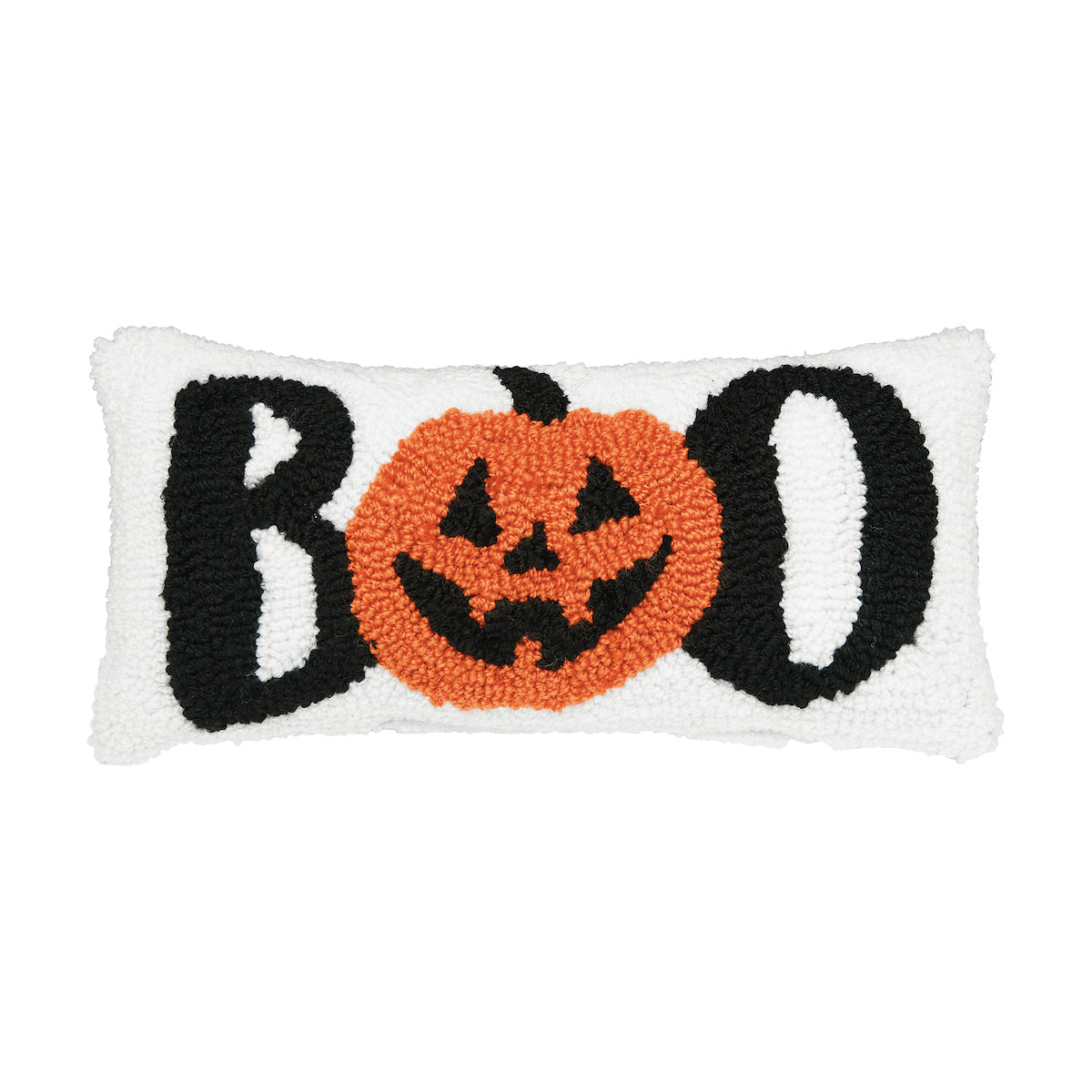 Boo Pumpkin Hooked Mini Pillow