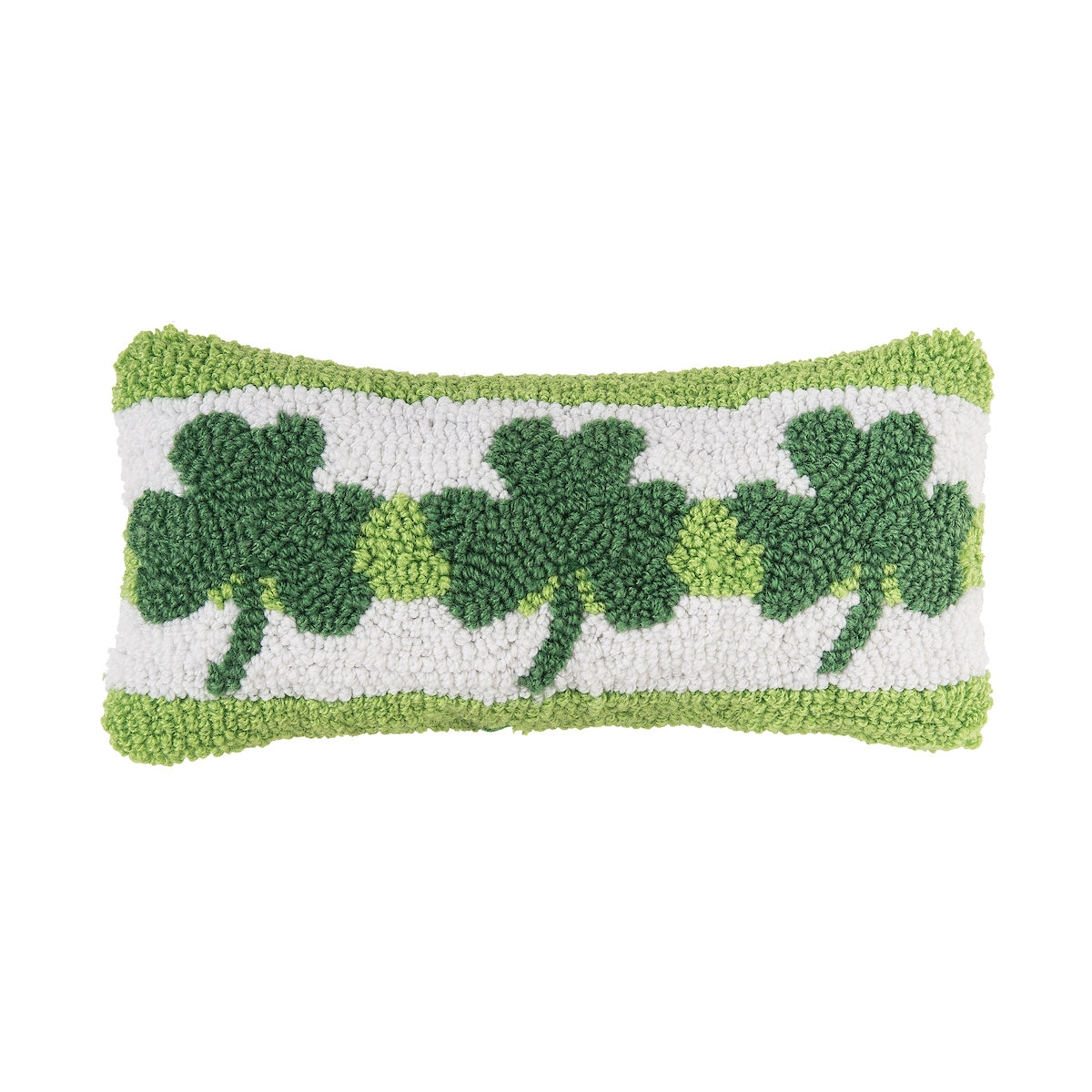 Clover Trio Hooked Mini Pillow
