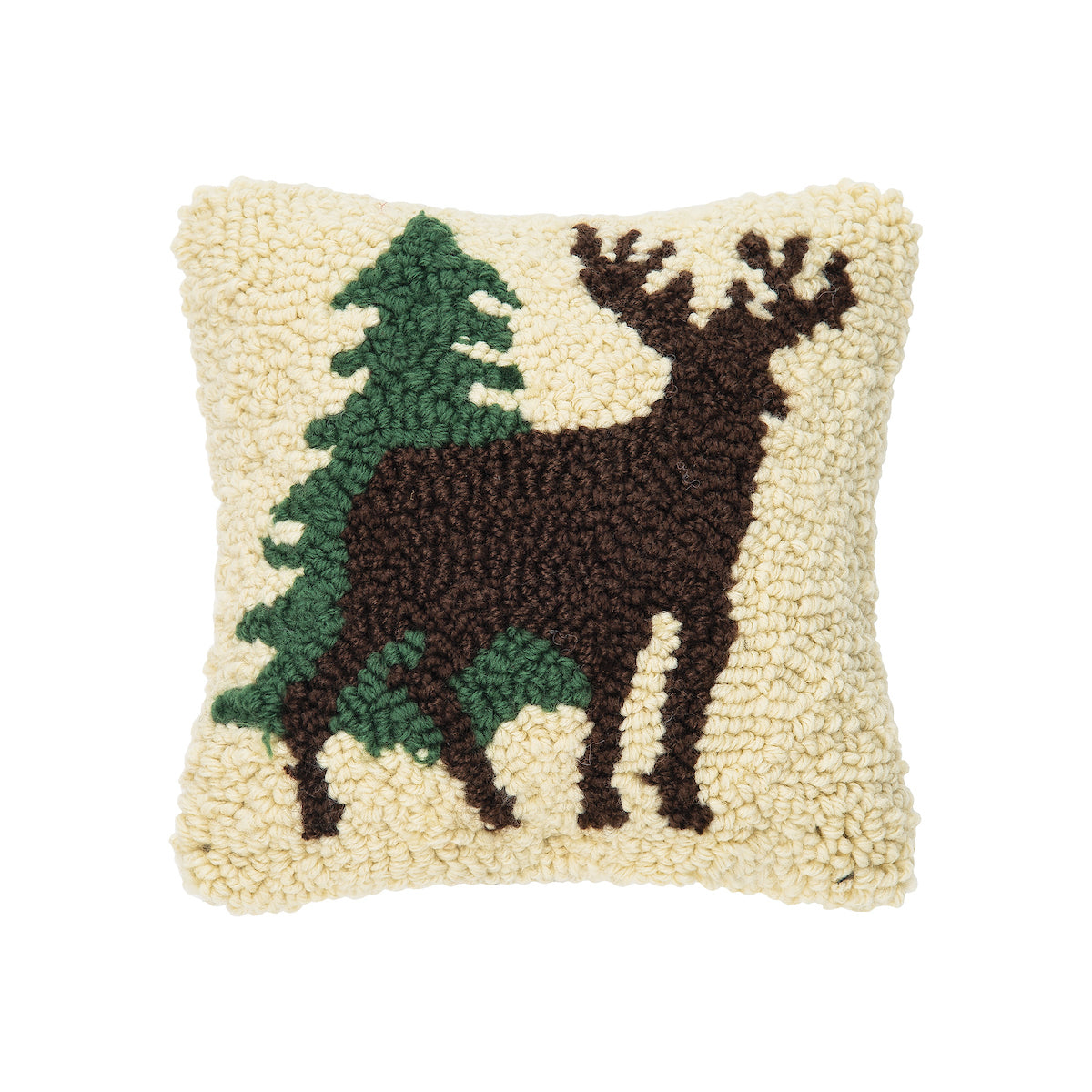 Dear Forest Hooked Mini Pillow