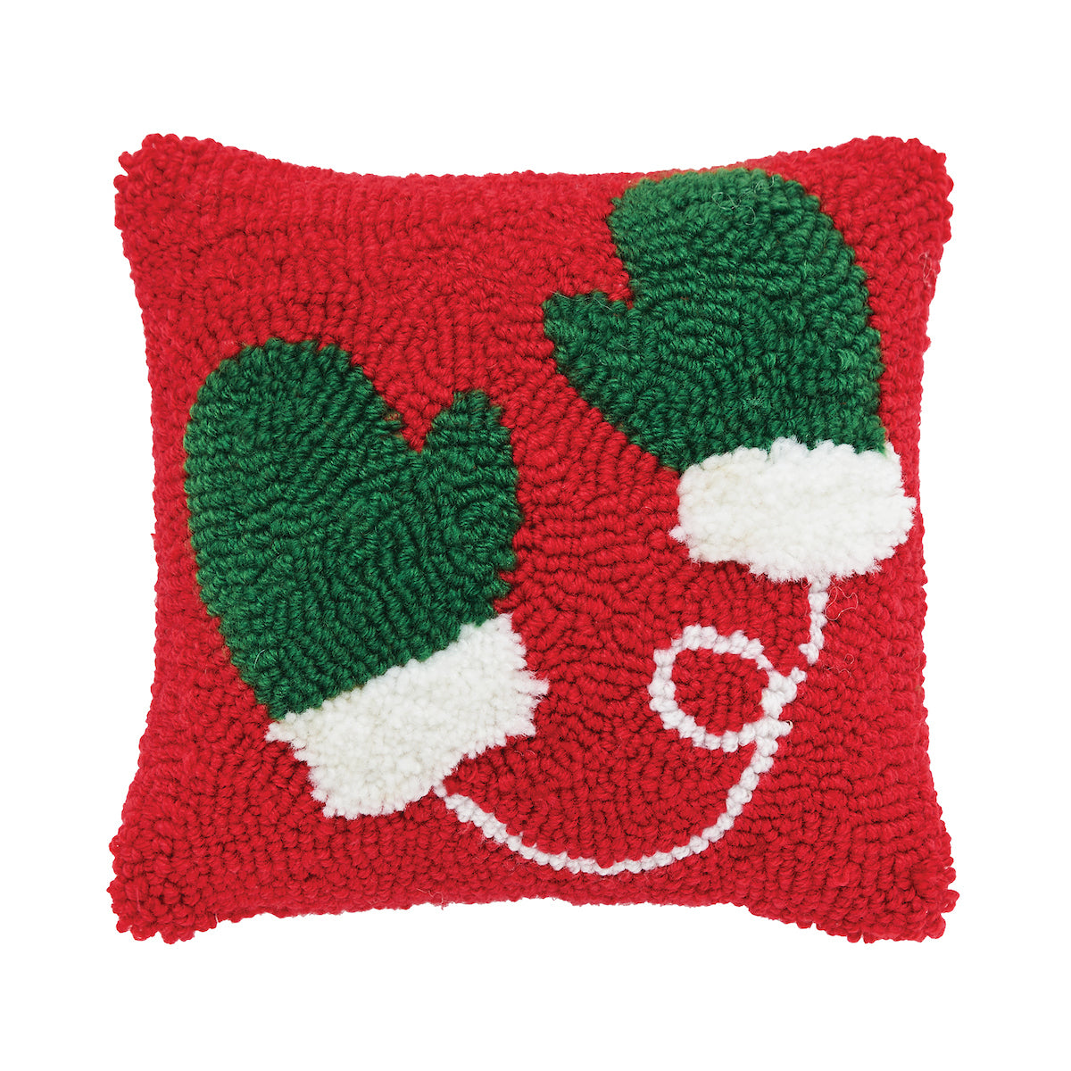 Mittens Hooked Mini Pillow